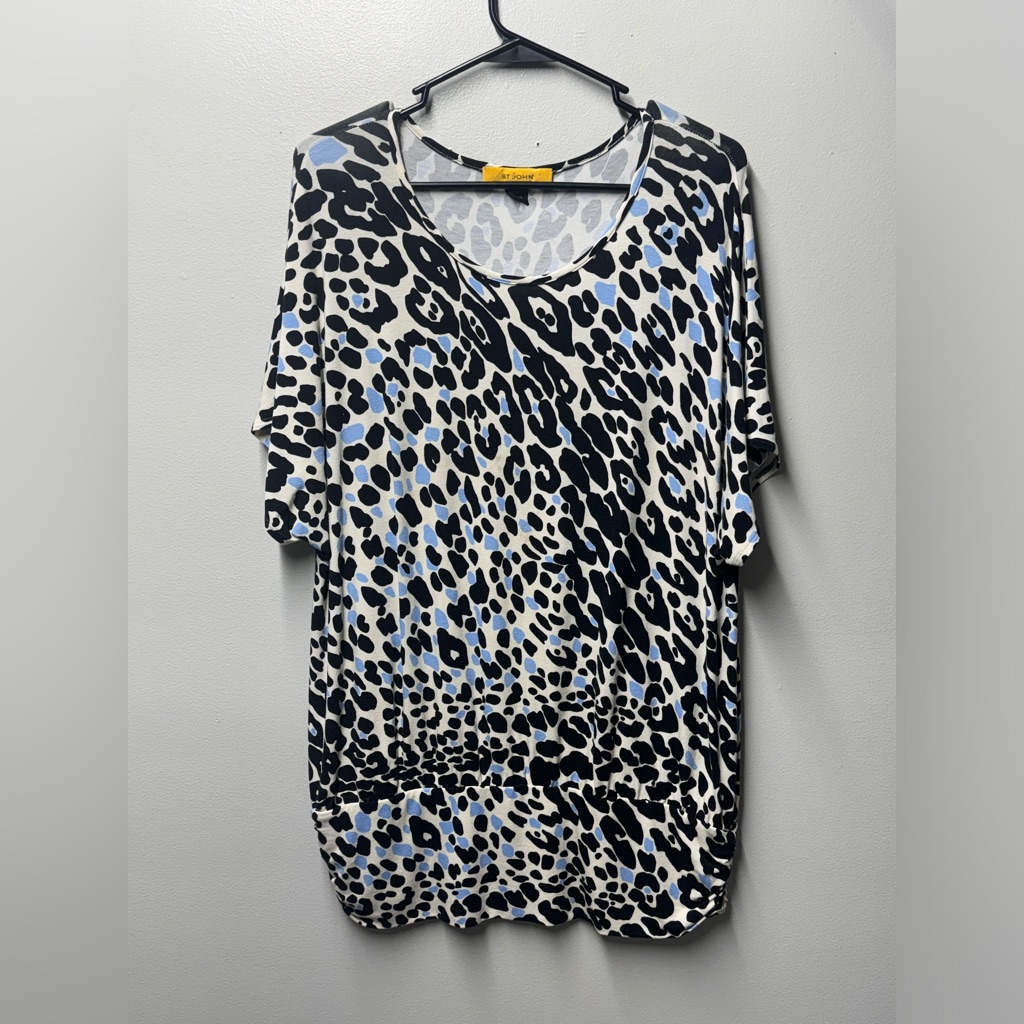 Cyber Week Sale | St. John Blue Zebra Pattern Dress